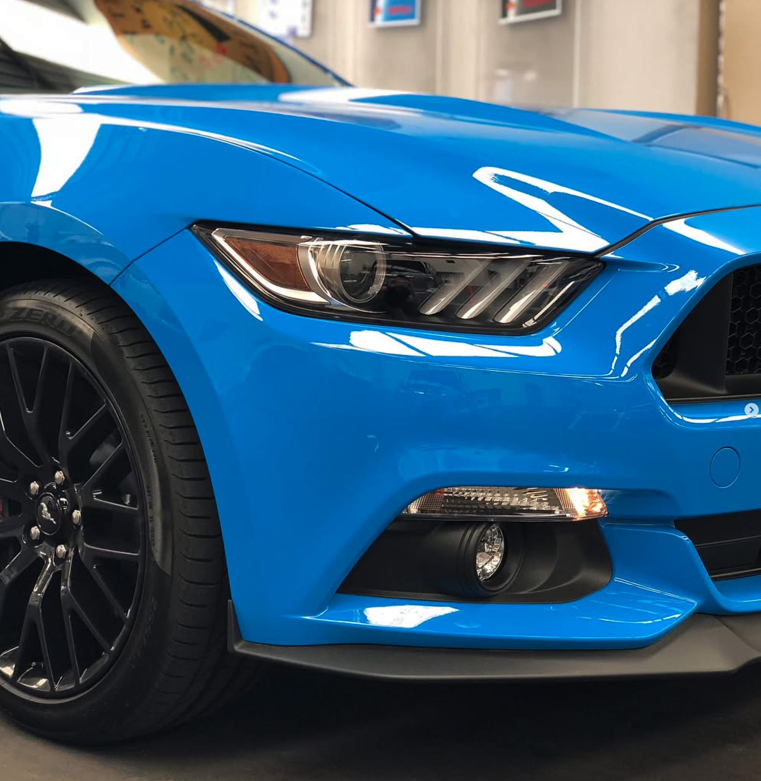 Ford Mustang headlight detail