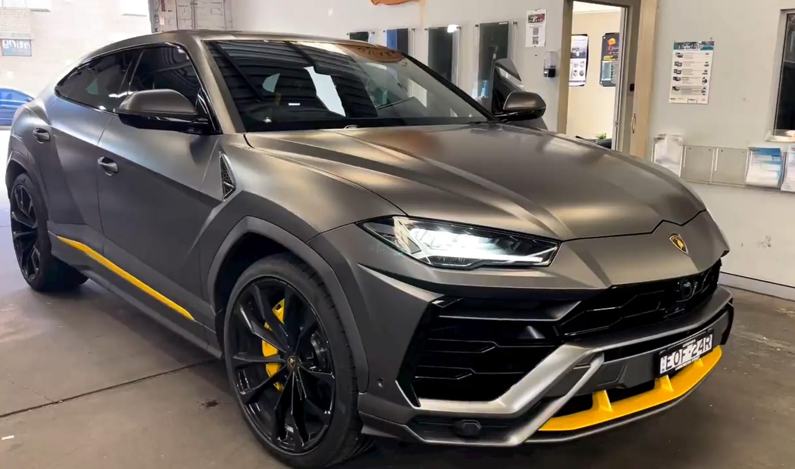 Lamborghini Urus front end in the bay